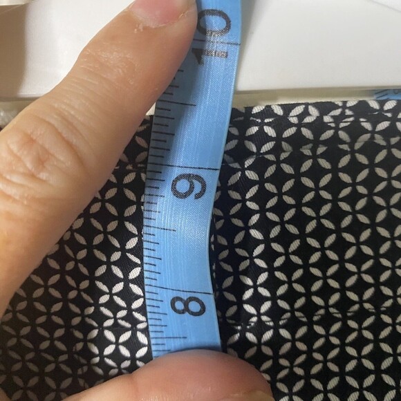 J Jill Women Sz 8 Pants Trousers Stretch Straight Leg Side Zip Career Navy White - Picture 10 of 11